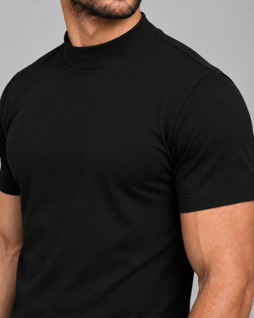 Camiseta de Gola Alta e Manga Curta - Firenze