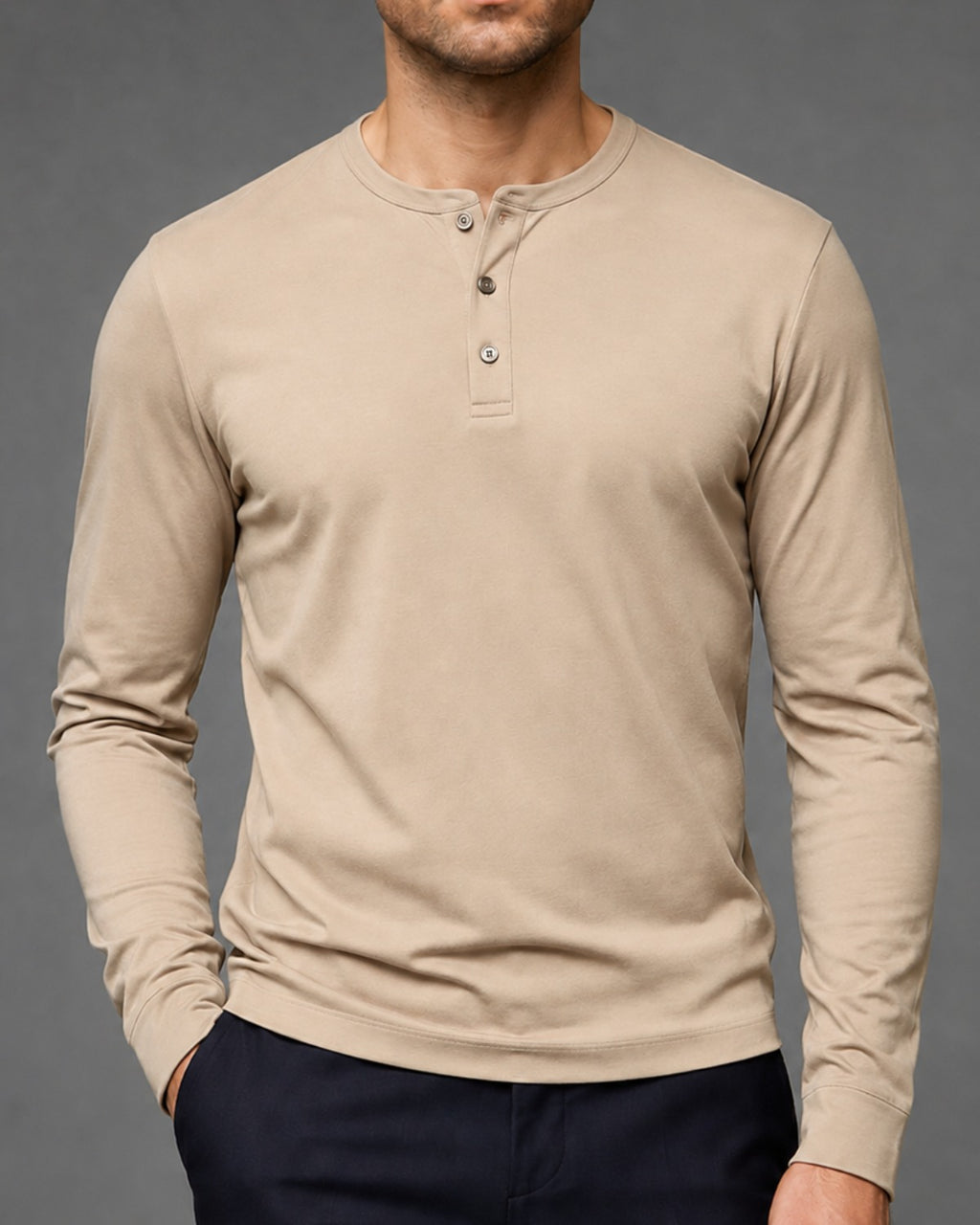 Camiseta Henley Manga Longa Performance - Garda