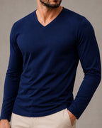 Camiseta Manga Longa Gola V - Verona