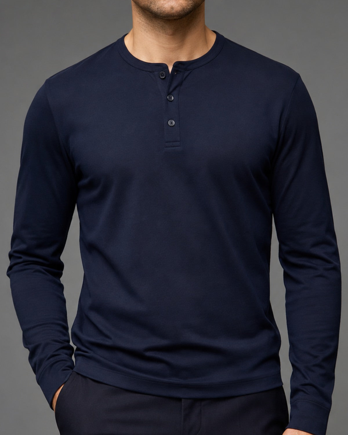 Camiseta Henley Manga Longa Performance - Garda