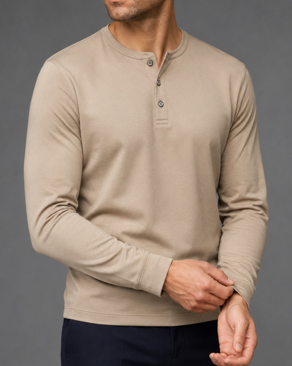 Camiseta Henley Manga Longa Performance - Garda