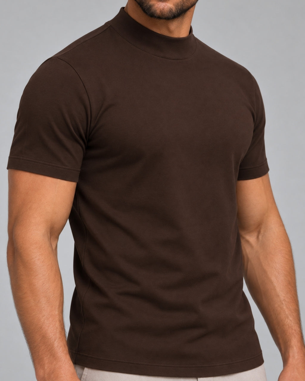 Camiseta de Gola Alta e Manga Curta - Firenze