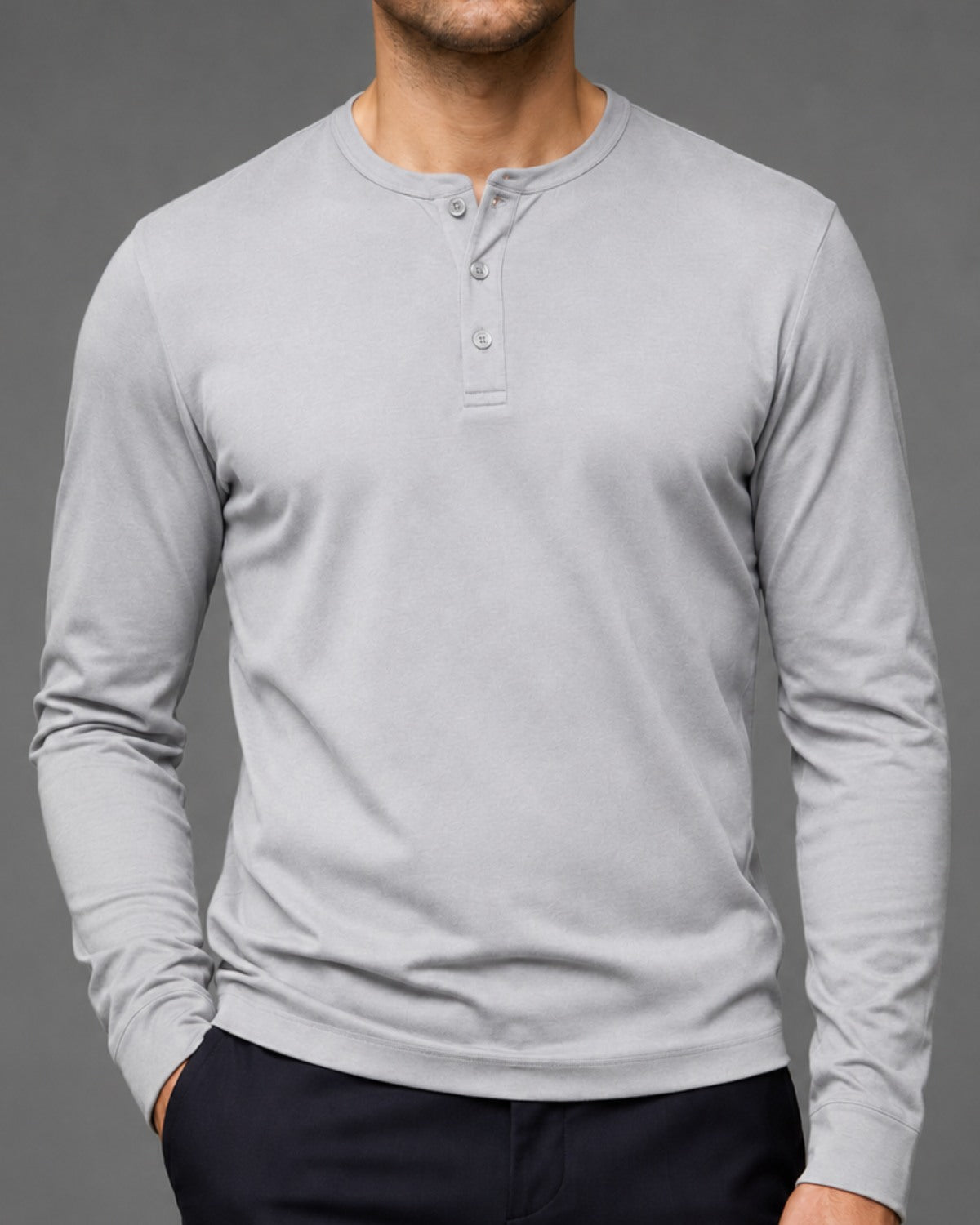 Camiseta Henley Manga Longa Performance - Garda
