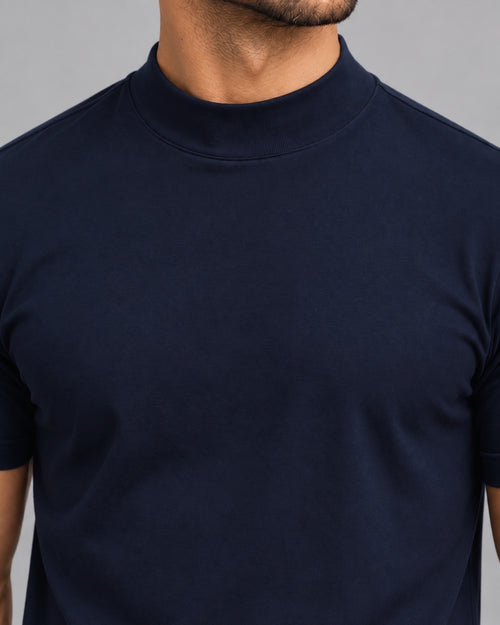 Camiseta de Gola Alta e Manga Curta - Firenze