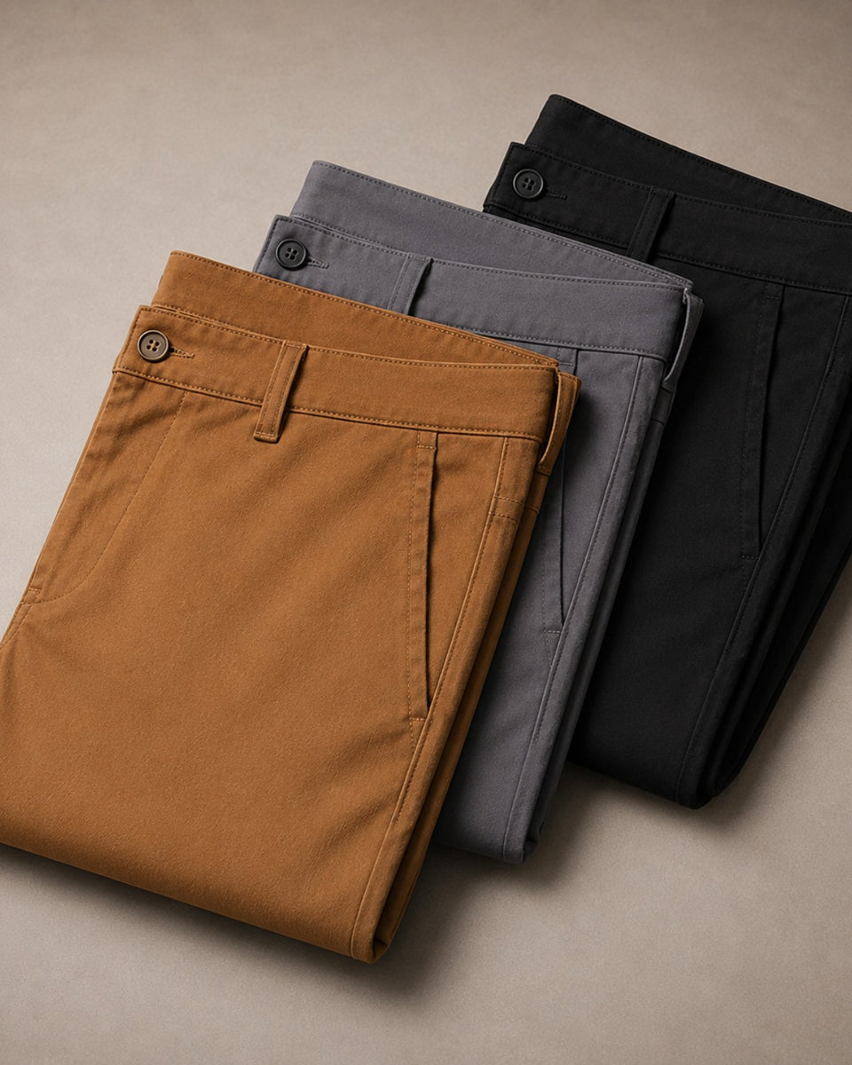 Kit 3x Calça de Alfaiataria em Sarja - Bellagio
