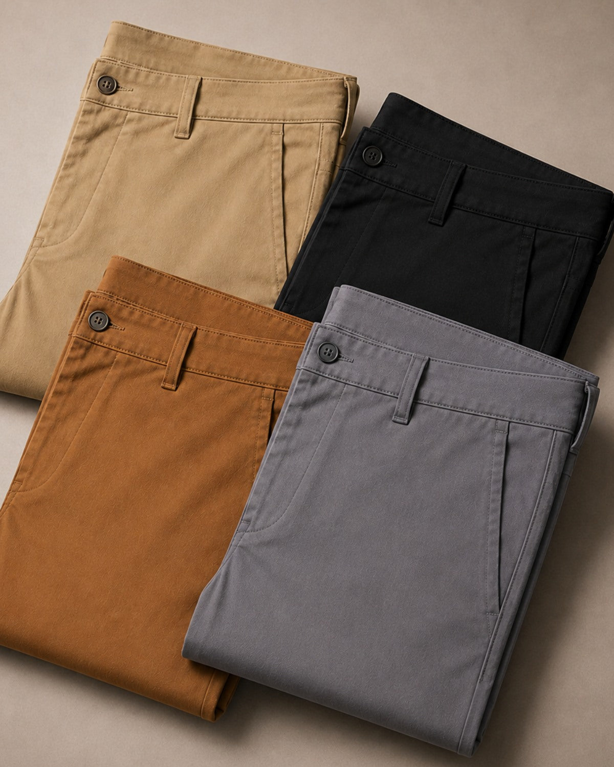 Kit 4x Calça de Alfaiataria em Sarja - Bellagio
