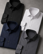 Kit 4x Camisa Social Slim Manga Longa - Vicenza