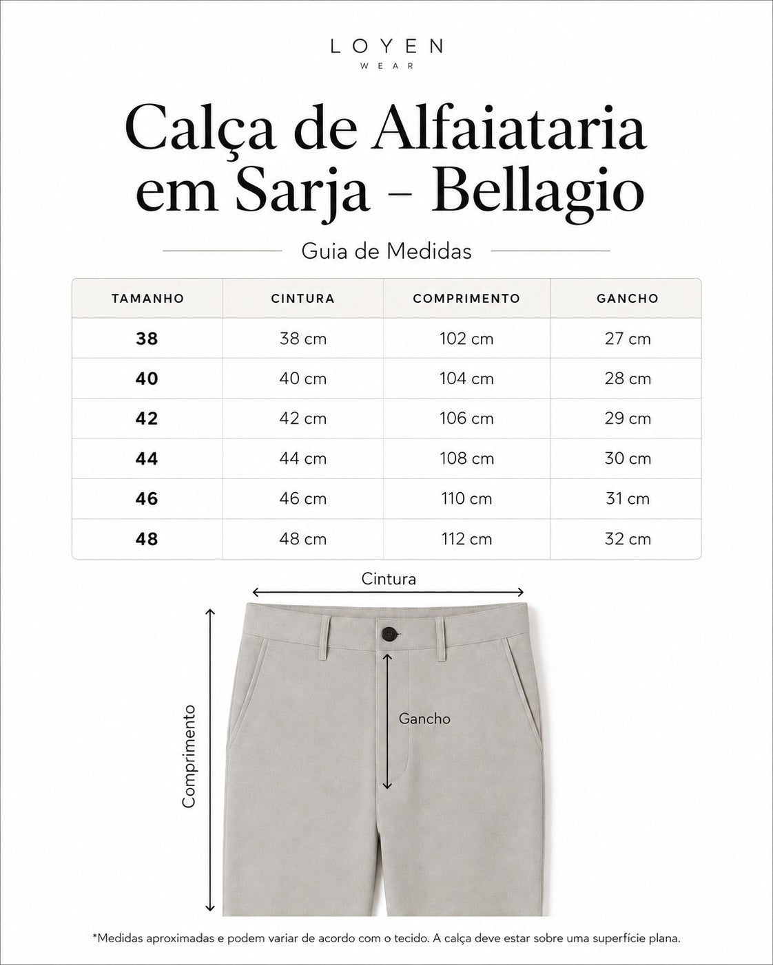 Kit 2x Calça de Alfaiataria em Sarja - Bellagio