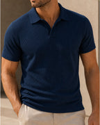 Camisa Polo Texturizada Sem Botões - Ravello