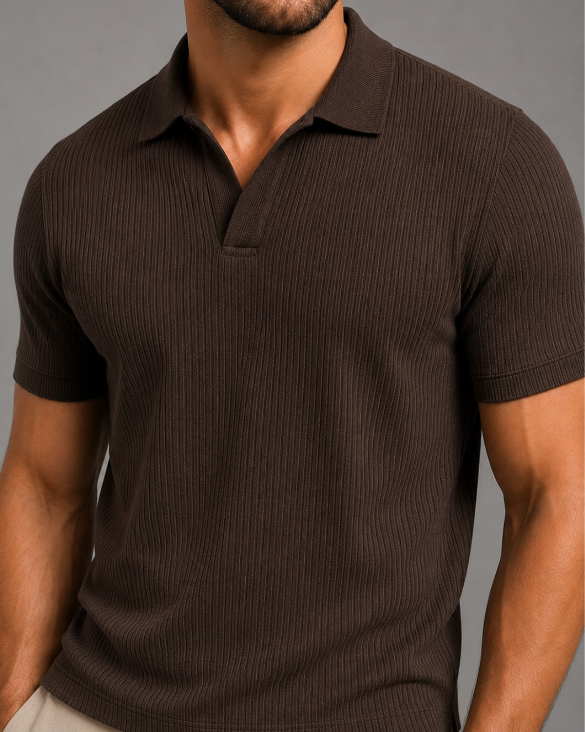 Camisa Polo Texturizada Sem Botões - Ravello