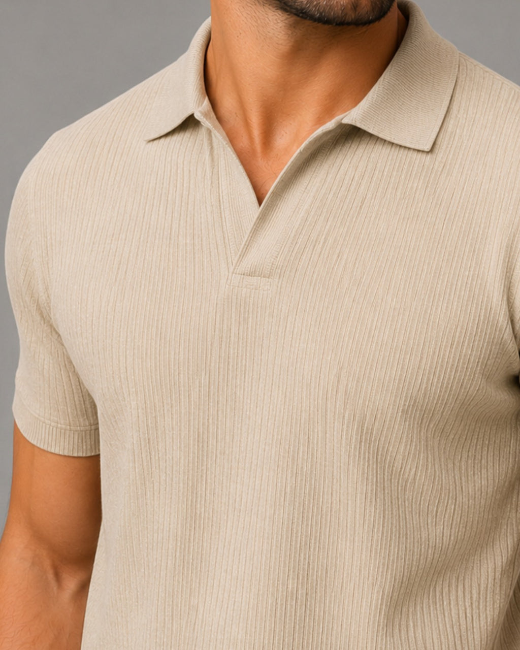 Camisa Polo Texturizada Sem Botões - Ravello