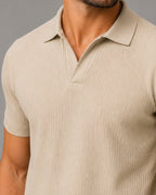 Camisa Polo Texturizada Sem Botões - Ravello