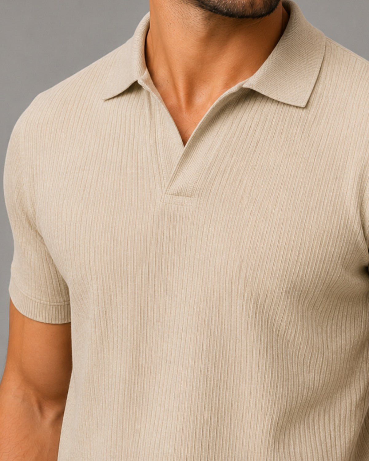 Camisa Polo Texturizada Sem Botões - Ravello