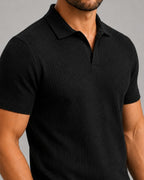 Camisa Polo Texturizada Sem Botões - Ravello
