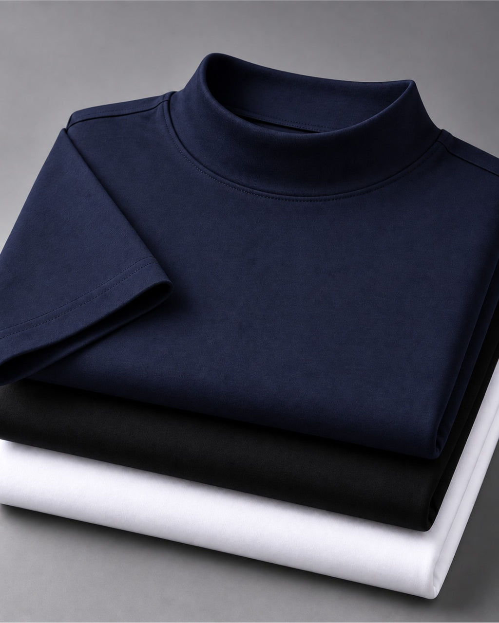 Kit 3x Camiseta de Gola Alta e Manga Curta - Firenze