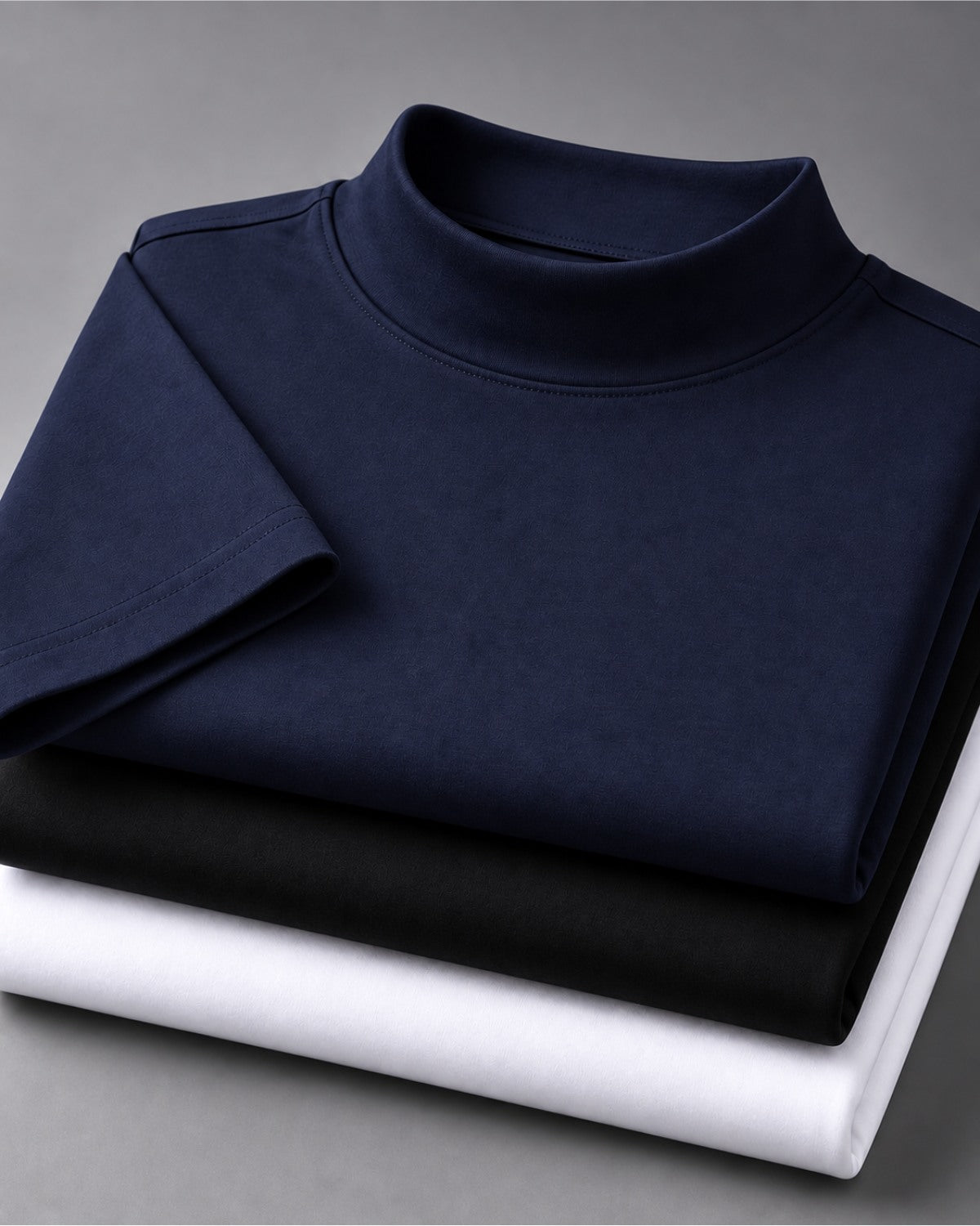 Kit 3x Camiseta de Gola Alta e Manga Curta - Firenze