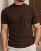 Camiseta de Gola Alta e Manga Curta - Firenze