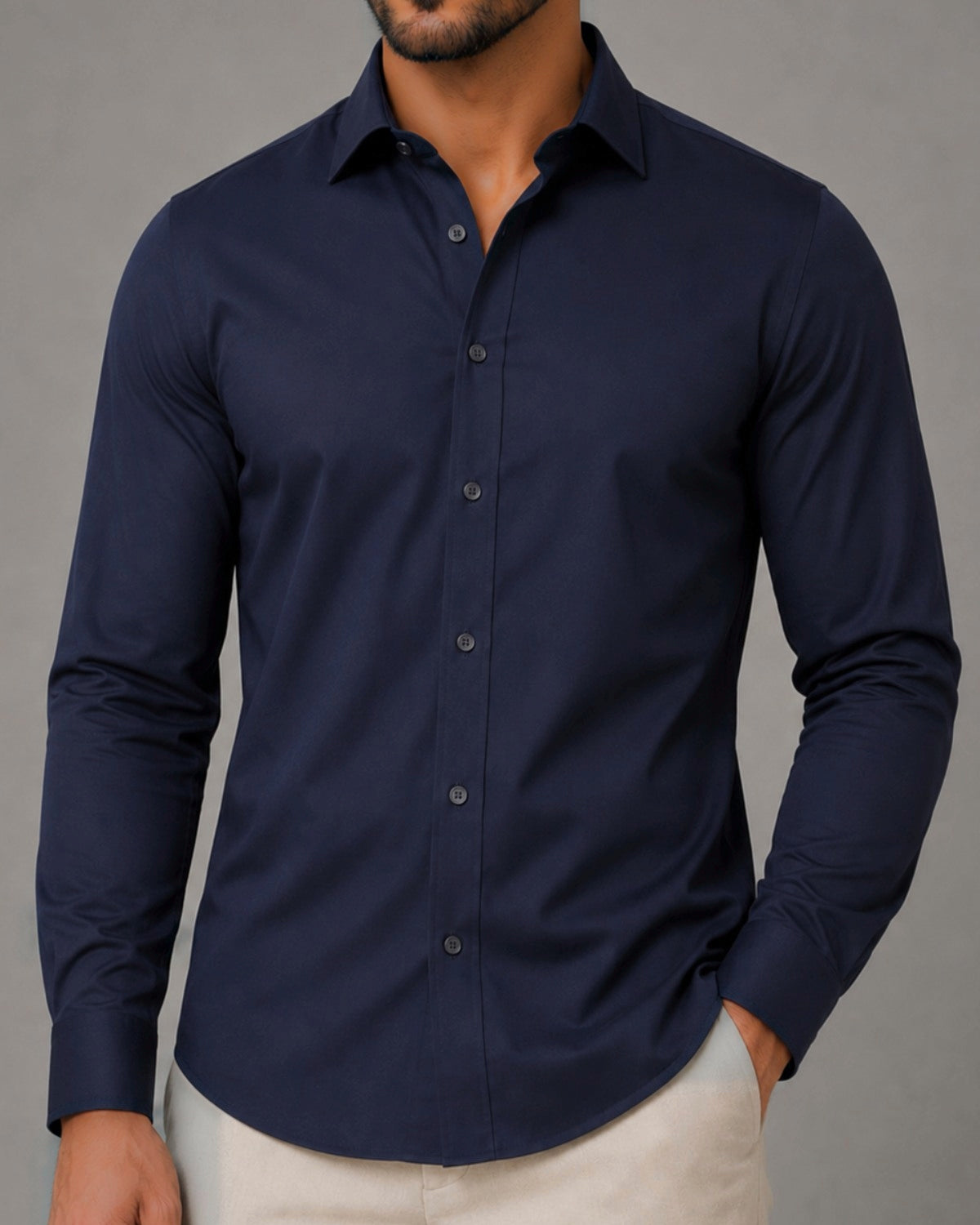Kit 2x Camisa Social Slim Manga Longa - Vicenza