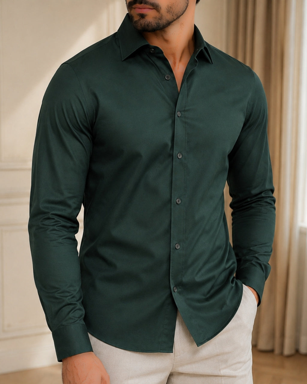 Kit 2x Camisa Social Slim Manga Longa - Vicenza
