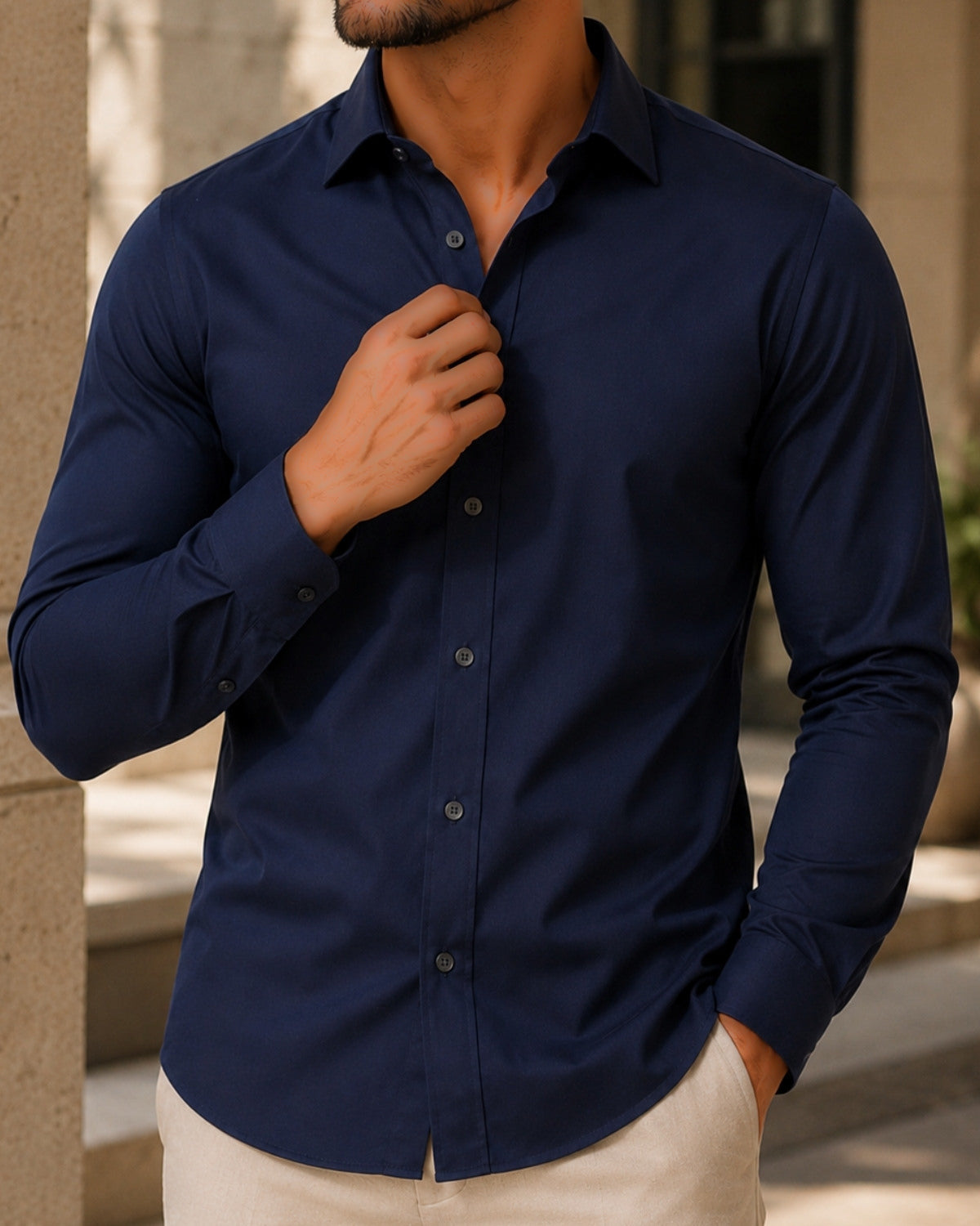 Kit 2x Camisa Social Slim Manga Longa - Vicenza